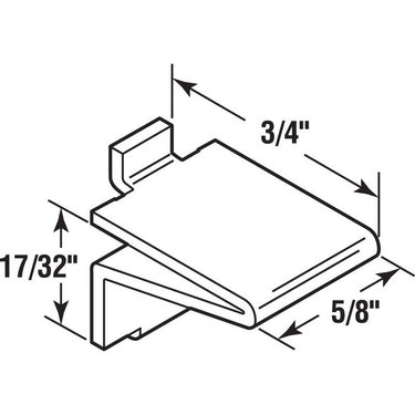 Richelieu Silver Zinc Shelf Shelf Support Clip 0.63 in. L 25 lb