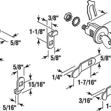 Prime-Line Brass Plated Steel Counter Clockwise Mailbox Lock For American Device 2