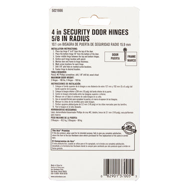 Ace 4 in. L Satin Brass Residential Door Hinge 3 pk