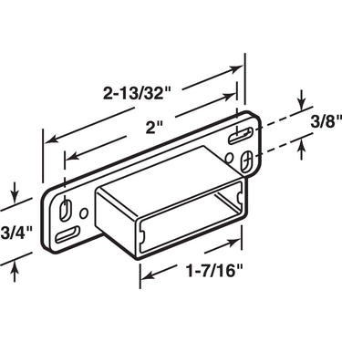 Prime-Line Plastic Center Guide Drawer Track Back Plate 2 pk