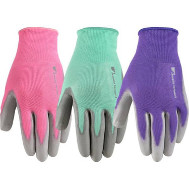 Wells Lamont 413MF Women Polyurethane Coated Palm Knit Gloves Pack of 4 - 3 per Pack