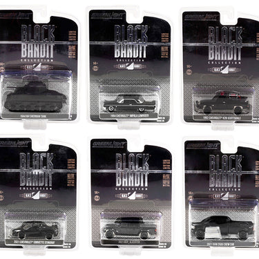 Diecast Green Light Black Bandit Series (1 Car per purchase)