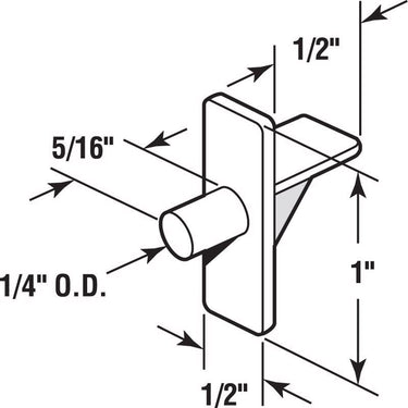 Richelieu Onward Brown Plastic Shelf Support Peg 1 in. L 30 lb