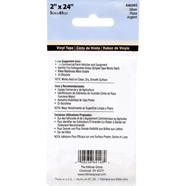 HILLMAN 2 in. W X 24 in. L Silver Reflective Safety Tape 1 pk