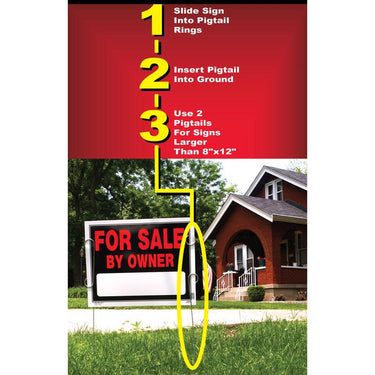 HILLMAN English Pigtail Sign Stake 28 in. H X 1.75 in. W