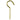 Ace Small Polished Brass Gold Brass 1.6875 in. L Ceiling Hook 15 lb 6 pk