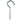 Ace Small Zinc-Plated Silver Steel 4.0625 in. L Ceiling Hook 100 lb 2 pk