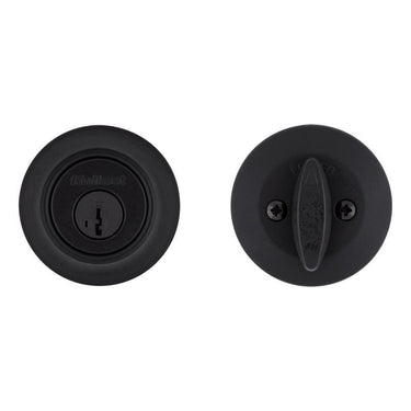 Kwikset Matte Black Single Cylinder Deadbolt 2-3/4 in.