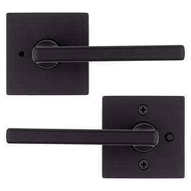 Kwikset Halifax Matte Black Privacy Lever