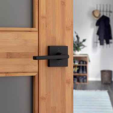 Kwikset Halifax Matte Black Passage Lever