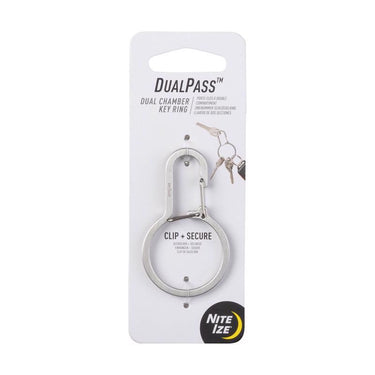 Nite Ize DualPass Stainless Steel Silver Carabiner Clip Carabiner Key Chain