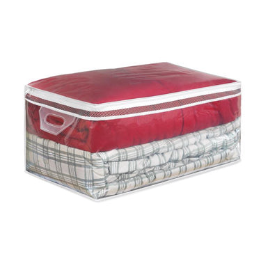 Whitmor Flexible Zip Storage Clear Tote