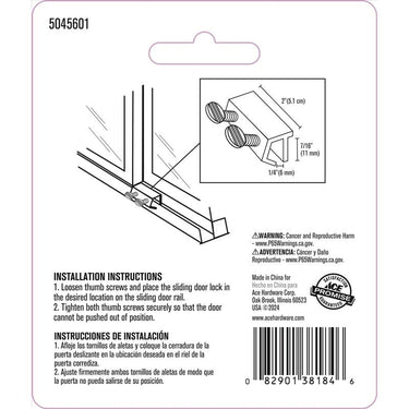 Ace Aluminum Indoor and Outdoor Sliding Door Lock