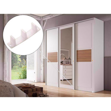 Ace White Plastic Door Guide 2 pc