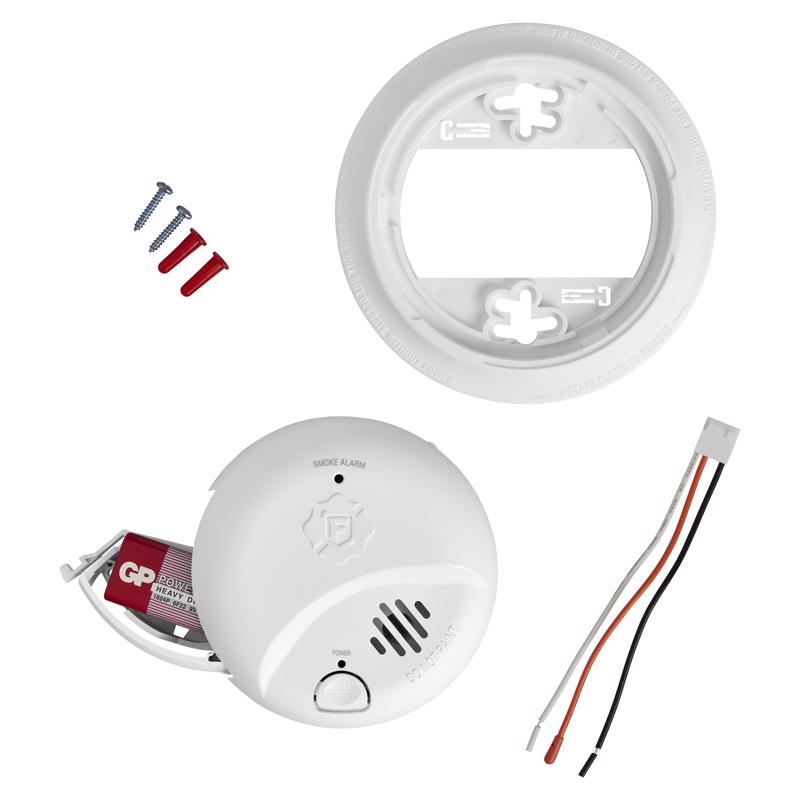 Load image into Gallery viewer, BRK Hard-Wired w/Battery Back-up Ionization Smoke Detector 1 pk
