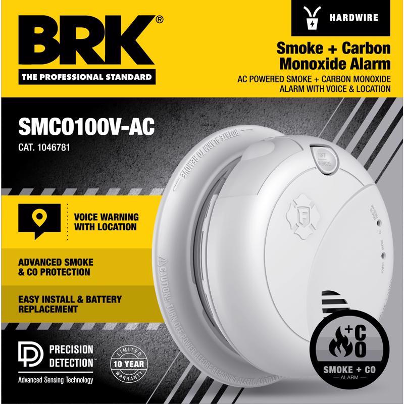 Load image into Gallery viewer, BRK Voice and Location Alert Hard-Wired w/Battery Back-Up Photoelectric Smoke and Carbon Monoxide De
