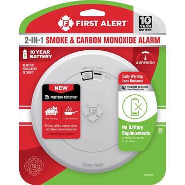First Alert Slim Battery-Powered Electrochemical/Photoelectric Smoke and Carbon Monoxide Detector 1