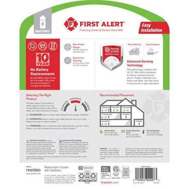 First Alert Slim Battery-Powered Electrochemical/Photoelectric Smoke and Carbon Monoxide Detector 1