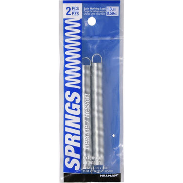 HILLMAN 4.5 in. L X 15/32 in. D Extension Spring 2 pk