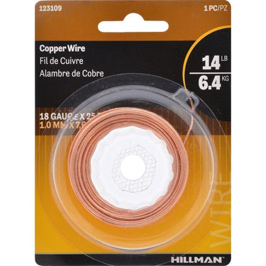 HILLMAN 25 ft. L Copper 18 Ga. Hobby Wire