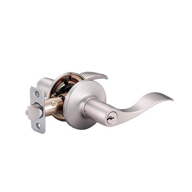 Ace Wave Lever Satin Nickel Entry Lever KW1 1-3/4 in.