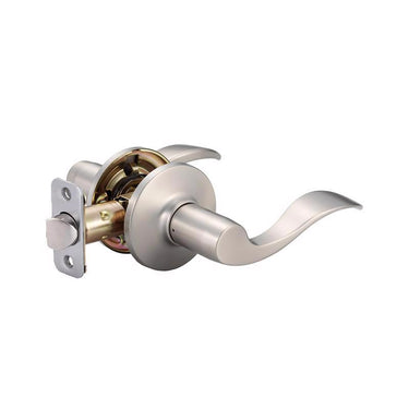 Ace Wave Lever Satin Nickel Passage Lockset 1-3/4 in.