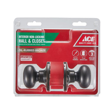 Ace Colonial Knob Oil Rubbed Bronze Passage Door Knob