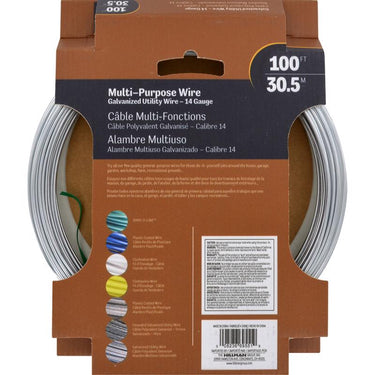 HILLMAN 100 ft. L Galvanized Steel 14 Ga. Solid Wire