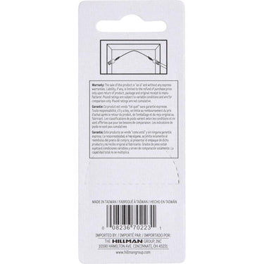 HILLMAN Zinc Silver Small D-Ring Hanger 1 lb 4 pc