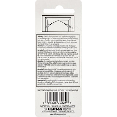 HILLMAN Zinc Silver Large D-Ring Hanger 4 pc