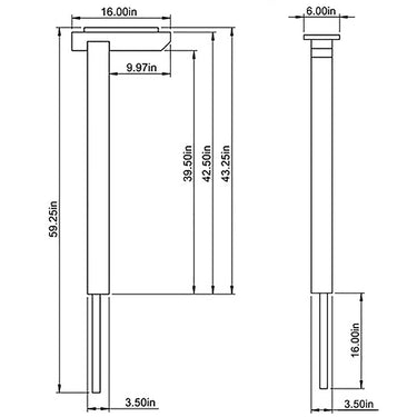 Architectural Mailboxes 43.3 in. Natural Red Aromatic Cedar Mailbox Post
