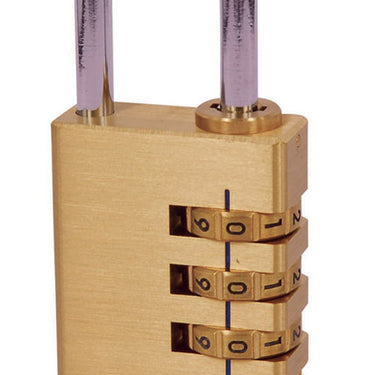 Ace 1-7/8 in. H X 1-1/4 in. W X 1/2 in. L Brass 4-Dial Combination Padlock