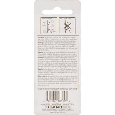 HILLMAN Zinc Silver Conventional Picture Hanger 10 lb 1 pk