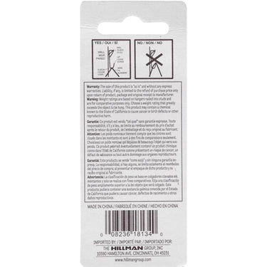 HILLMAN Zinc Silver Conventional Picture Hanger 30 lb 1 pk