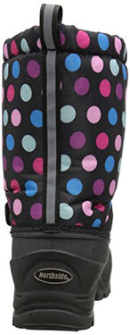 Northside Toddler's Frosty Winter Boot (Black/Polka Dot) Sizes 5-10