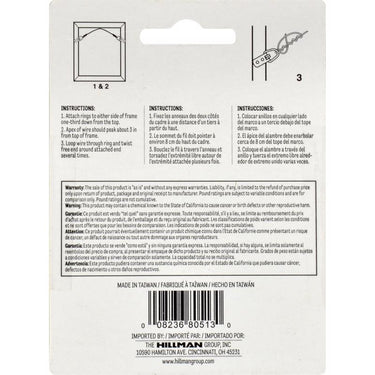 HILLMAN Galvanized Silver Braided Picture Wire 20 lb 1 pk