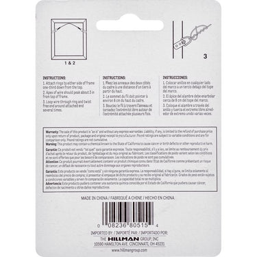 HILLMAN Galvanized Silver Braided Picture Wire 30 lb 1 pk