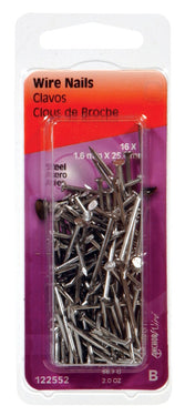 HILLMAN Anchor Wire 1 in. Wire Bright Steel Nail Flat Head