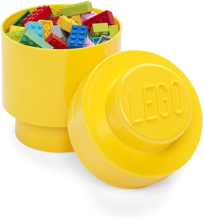 Load image into Gallery viewer, Lego 1-Stud Round Storage Brick – Yellow
