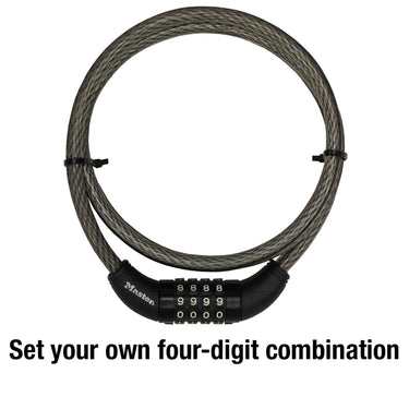 Master Lock 3/8 in. D X 60 in. L Vinyl Coated Steel Locking Cable