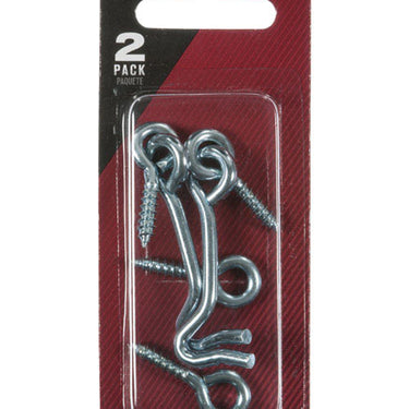 Ace Small Zinc-Plated Silver Steel 2 in. L Hook and Eye 2 pk