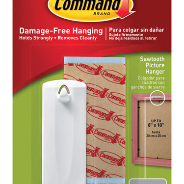3M Command White Sawtooth Picture Hanger 4 lb 1 pk