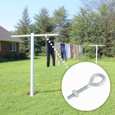 Hampton 1/4 in. X 2-5/8 in. L Zinc-Plated Steel Eyebolt Nut Included