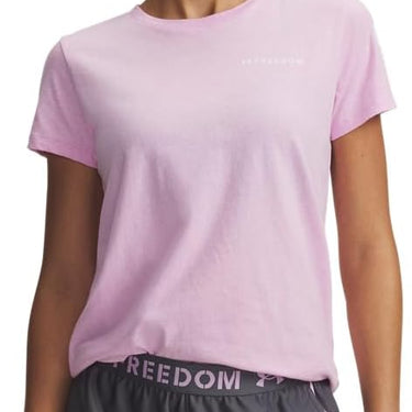 Under Armour Freedom Banner Women's T-Shirt (Pink Trance Light Heather/White) Size XXL
