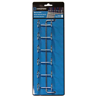 Crawford Zinc Plated Silver Steel 11.8 in. Multi-Tool Peg Hook Rack 1 pk