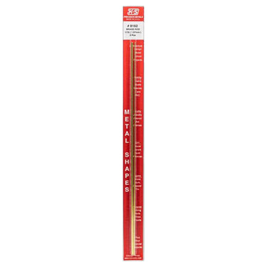 K&S 1/16 in. D X 12 in. L Brass Rod 3 pk