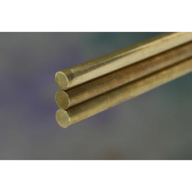 K&S 0.114/0.081/0.072 in. D X 12 in. L Brass Rod 3 pk