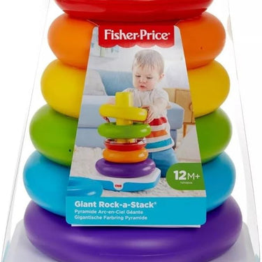 Fisher-Price Giant Rock-A-Stack Baby Toy, Ring Stacking Toy For Infants And Toddlers, 14+ Inches Tall