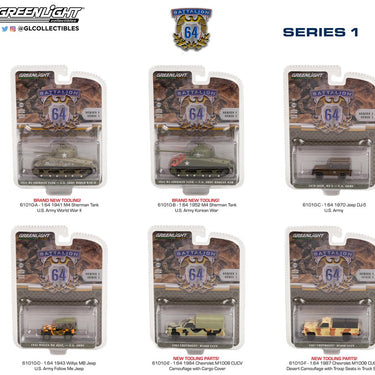 Diecast Greenlight Battalion 64 Series (1 car per purchase)
