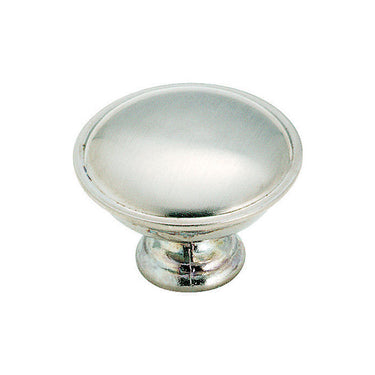 Amerock Allison Round Cabinet Knob 1-5/16 in. D 15/16 in. Brushed Chrome 1 pk